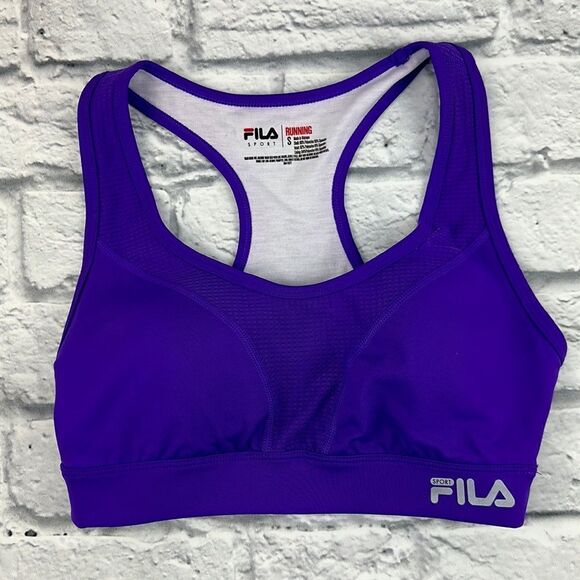FILA SPORT High Impact Purple Performance Running Wicking Sports Bra Small - Picture 1 of 7